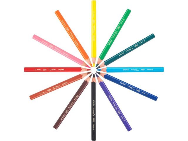 Färgpennna BIC Kids triangel 12 färger