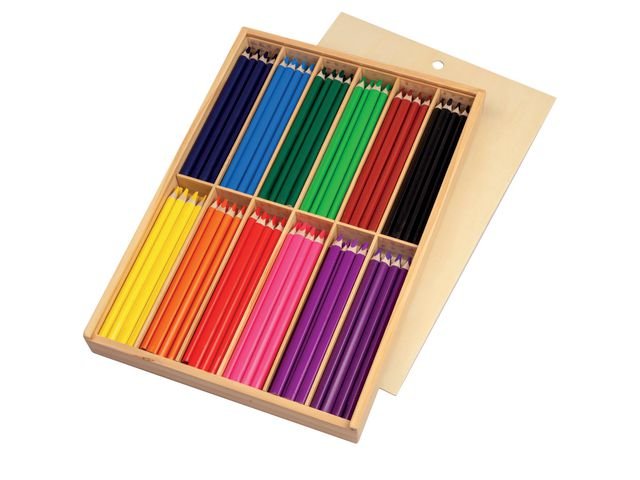 Färgpennor trekantiga 144/fp