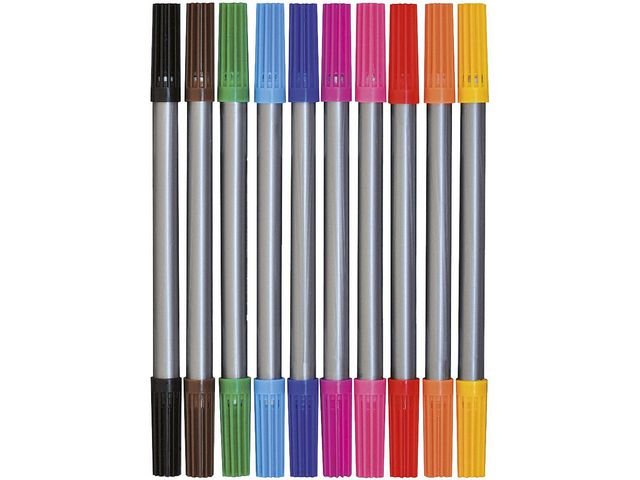 Fiberpenna dubbelspets 10/fp