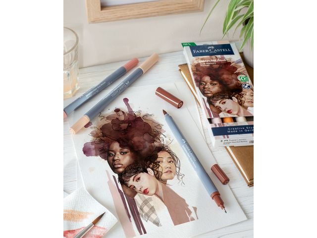 Fiberpenna Goldfaber Aqua Dual hud 6/fp