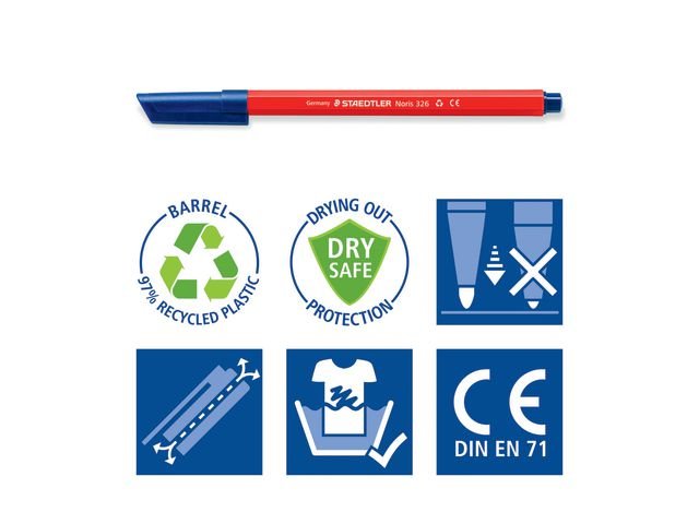Fiberpenna STAEDTLER 326 1mm röd