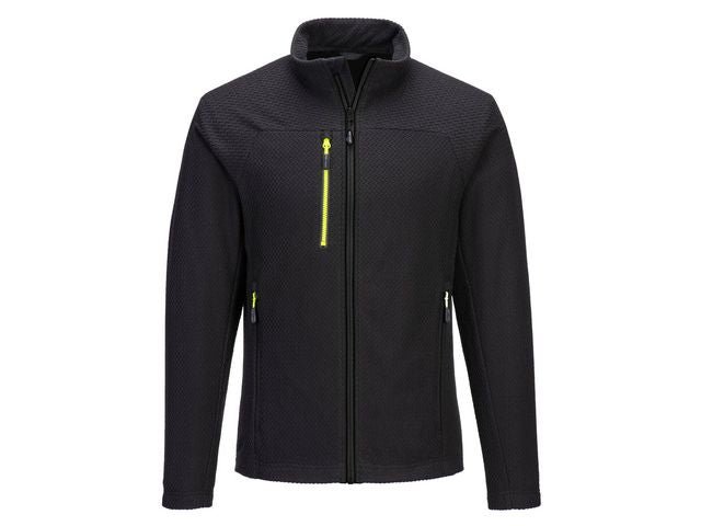 Fleecetröja text zip PW EV480 svart M
