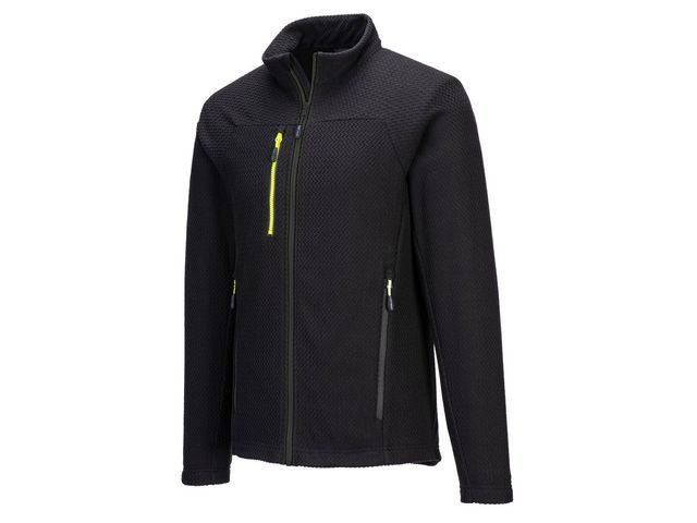 Fleecetröja text zip PW EV480 svart XL