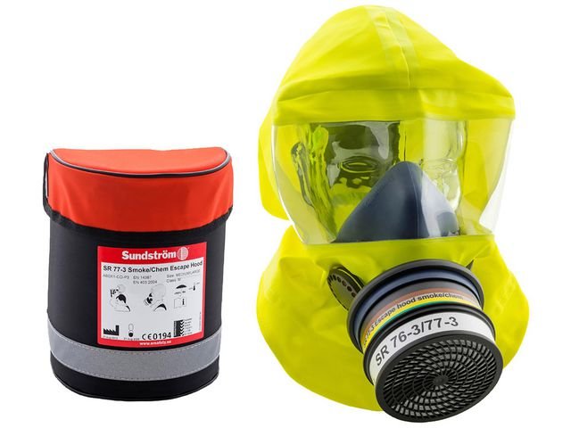 Flykthuva SUNDSTRÖM SR77 - 3 med väska M/L