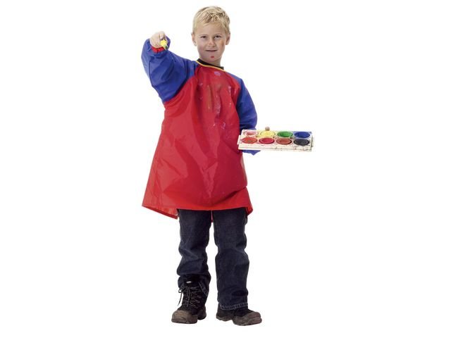 Förkläde med ärmar 5 - 8år längd 65cm