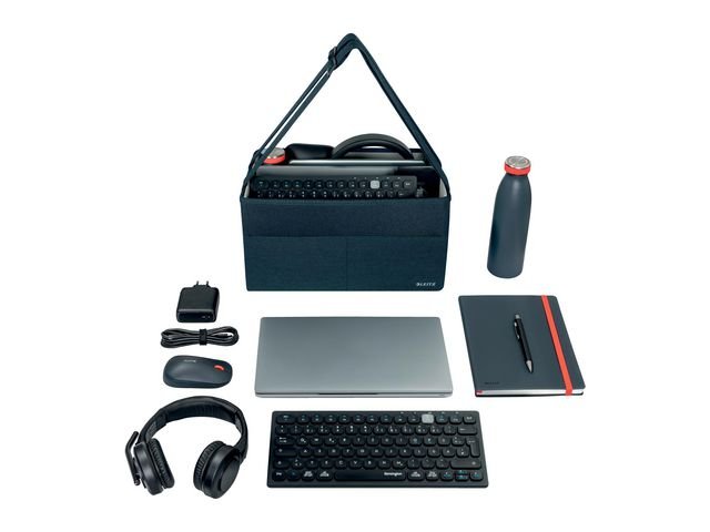 Förvaringsväska M LEITZ tyg mörkgrå