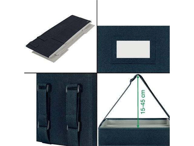 Förvaringsväska M LEITZ tyg mörkgrå