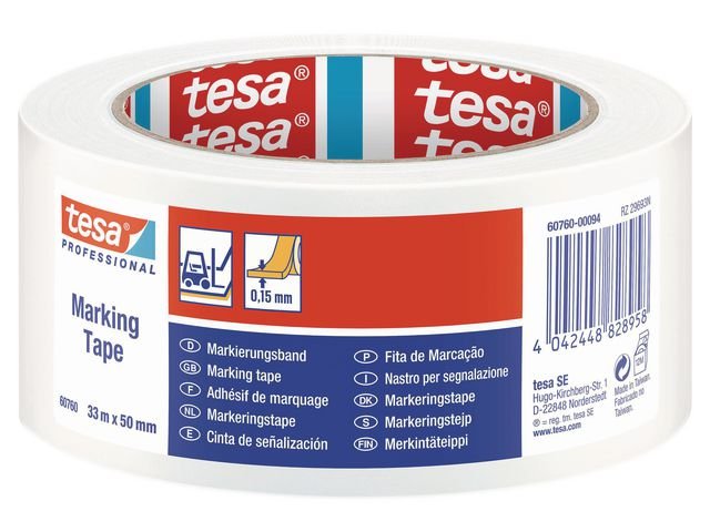Golvmarkering TESA Prof. 50mmx33m vit