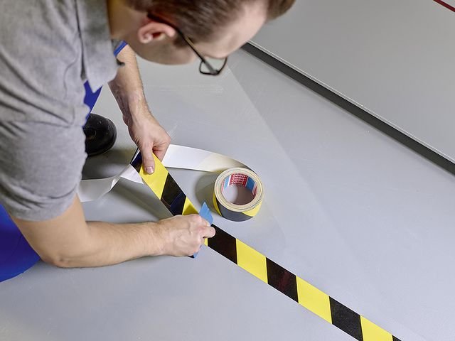 Golvtejp Anti - Scratch 50mmx20m gul/svart