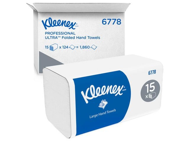 Handduk KLEENEX V - vikt 1860/fp Vit