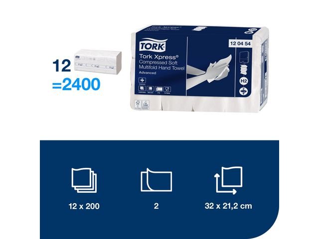Handduk TORK Adv H2 Xpress Komp. 2400/fp