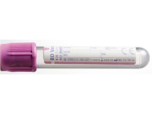 Hemogardrör Lila K3 EDTA 5/4ml 100/fp