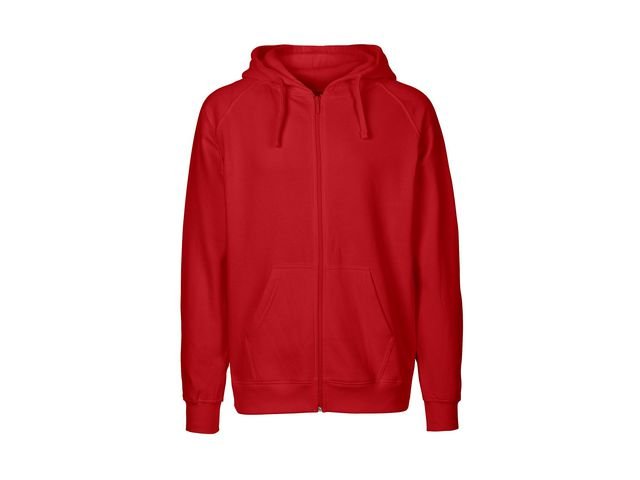 Hoodie zip NEUTRAL O63301 herr röd XL