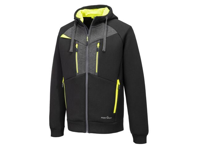 Hoodie zip PW DX472 svart L