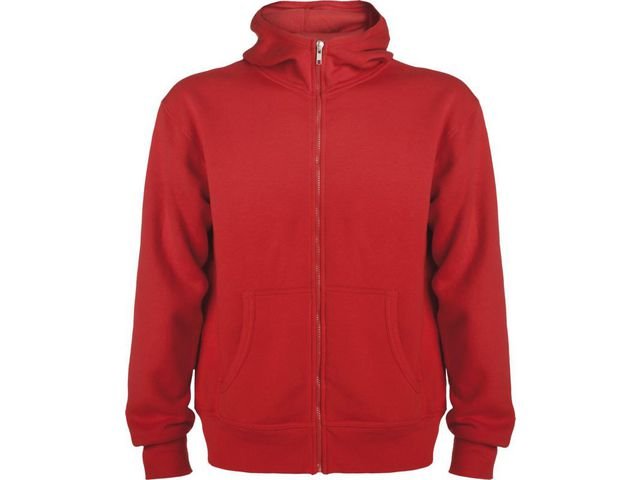 Hoodie zip ROLY Montblanc uni röd S
