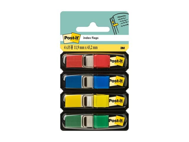 Index POST - IT 12X43mm r/b/g/g 140/fp