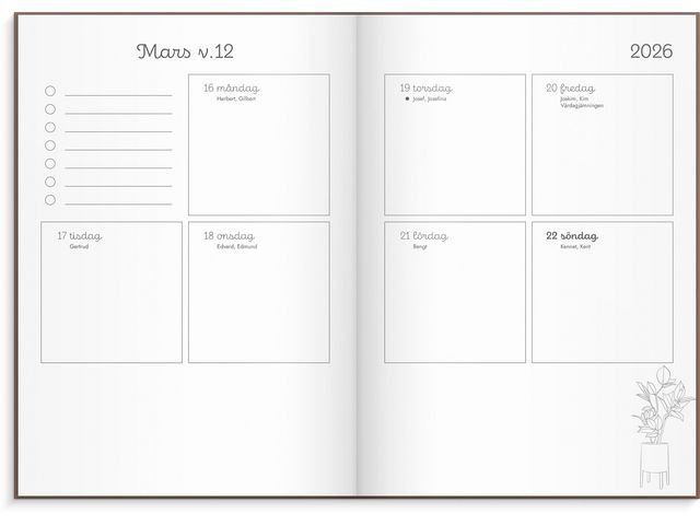 Kalender 25/26 Doodle inbunden