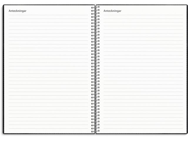 Kalender Study Twist svart A5 25/26