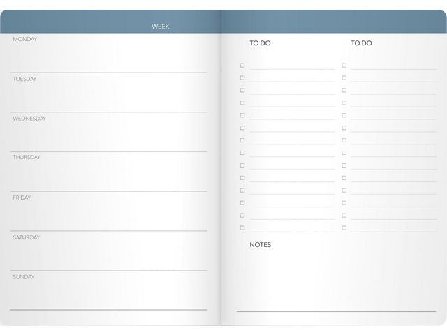 Kalender Week planner odaterad blå - 1051