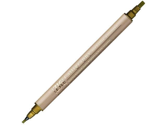 Kalligrafipenna ZIG dubbel spets guld