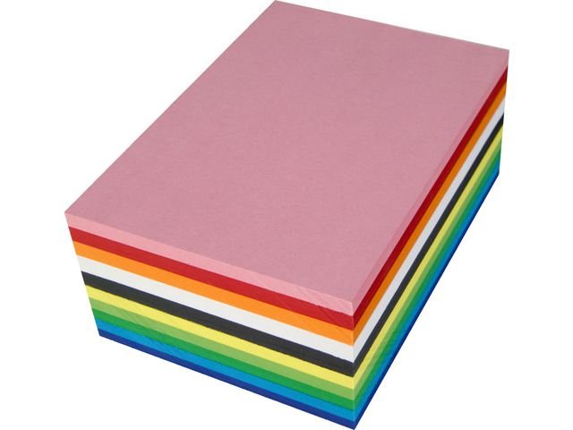 Kartong A4 mix 180g 25 arkx10 färger