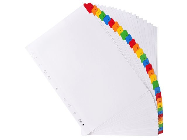 Kartongregister EXACOMPTA 1 - 31 multifärg