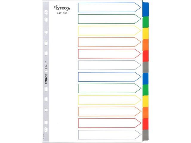 Kartongregister LYRECO A4 1 - 15 vit