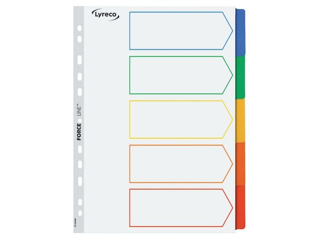 Kartongregister LYRECO A4 5 - flik