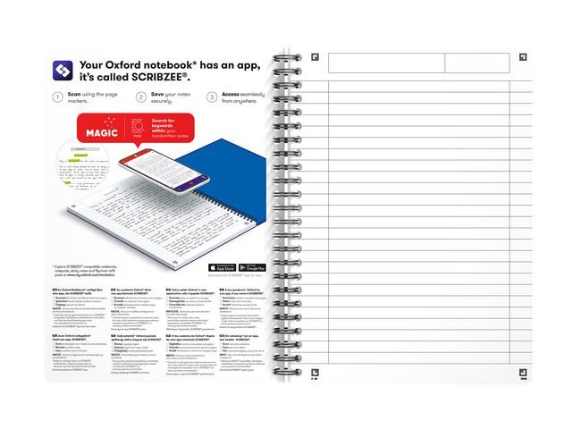 Kollegieblock Oxford oce A5 linj. svart