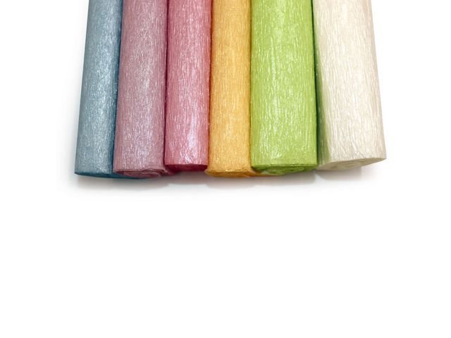 Kräppapper pearl mix, 1rl x 6färger