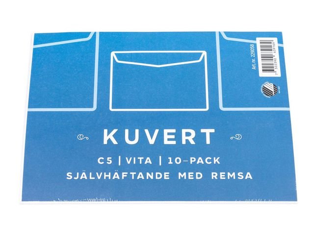 Kuvert Konsument C5 80g Vit Remsa 10/fp