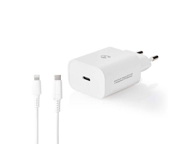 Laddare Vägg NEDIS 20 W USB - C/Lightning