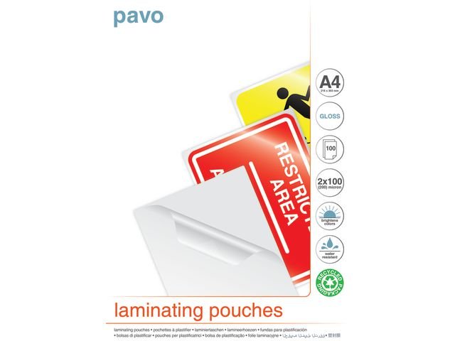 Laminat A4 100mic klar 100/fp