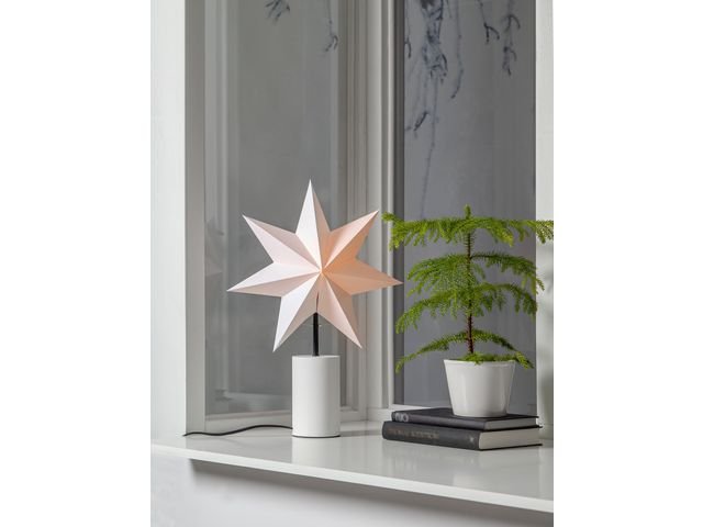 Lampa Stila stjärna/skärm 50x35cm vit