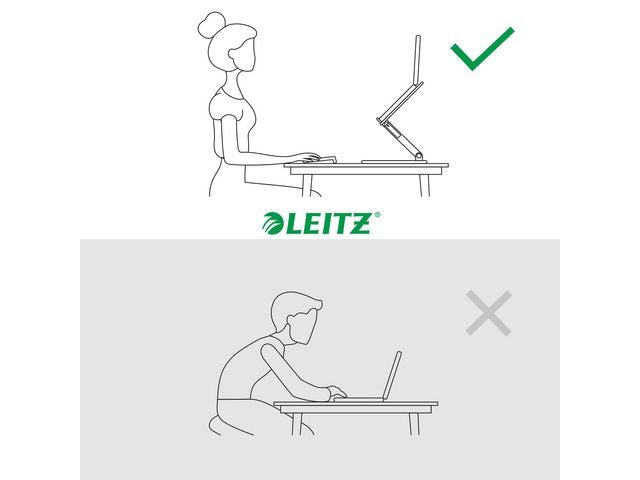 Laptopstativ LEITZ Ergo justerbart vit
