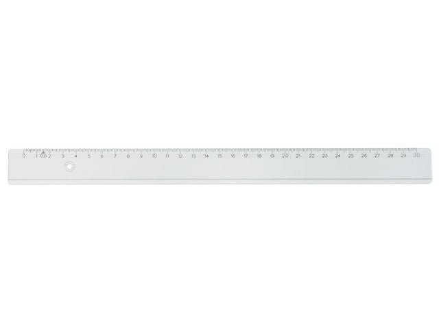 Linjal 30 cm cm/mm - gradering plast 10/fp