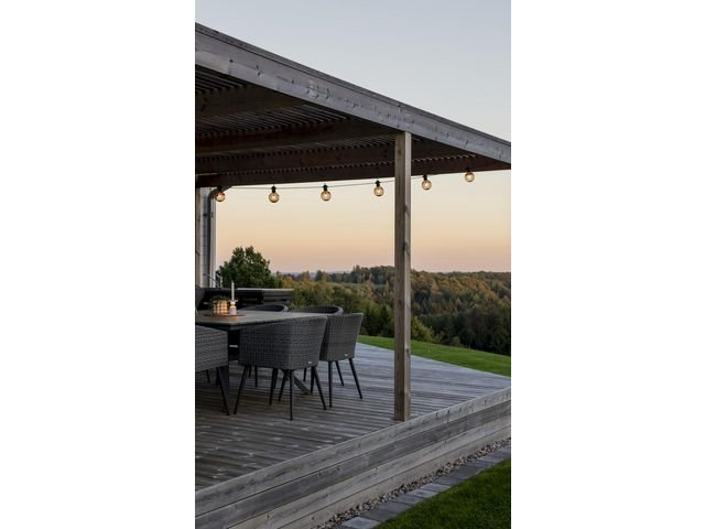 Ljusslinga 10 amber LED 4,5m svart