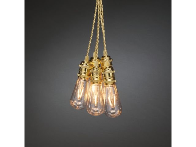 Ljusslinga 8 amber LED E27 3,5m guld