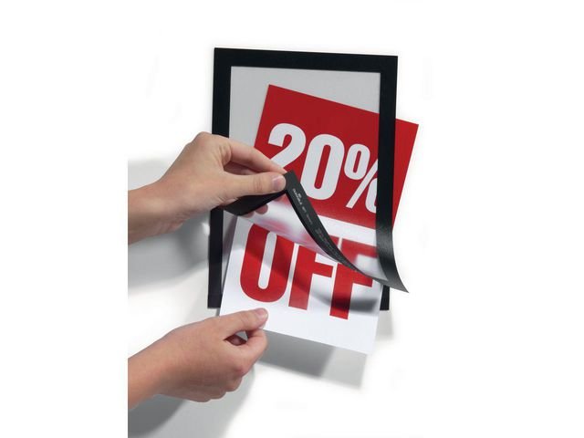 Magnetram självh.DURAFRAME A5 svart 2/fp