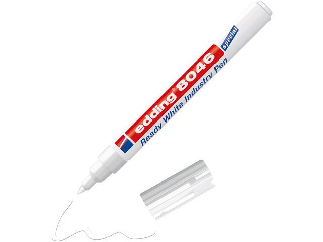 Märkpenna EDDING 8046 industri 1 - 3mm vit