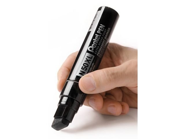 Märkpenna PENTEL perm. 15mm sned röd