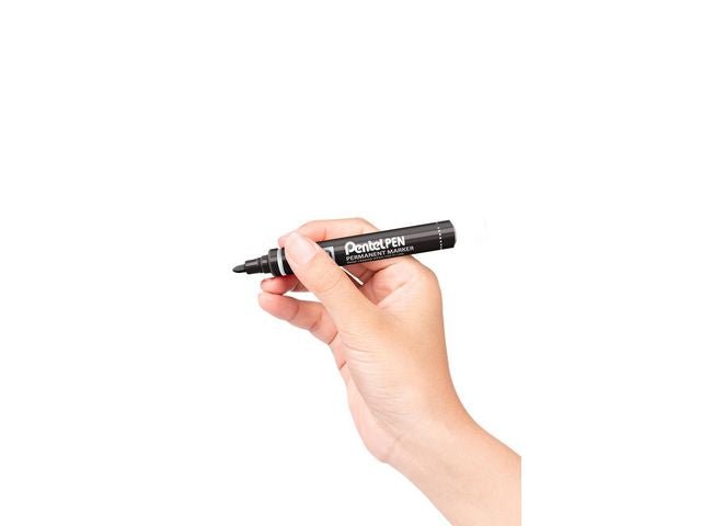 Märkpenna PENTEL perm. 4,3mm rund svart