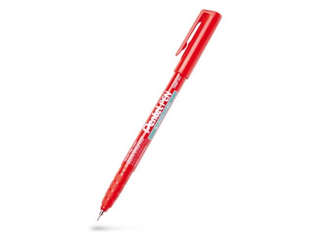 Märkpenna PENTEL perm super fine 0,6 röd