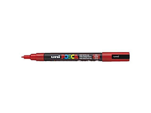 Märkpenna UNI Posca PC - 3M röd