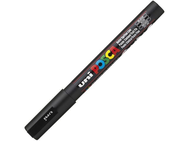 Märkpenna UNI Posca PC - 3M svart
