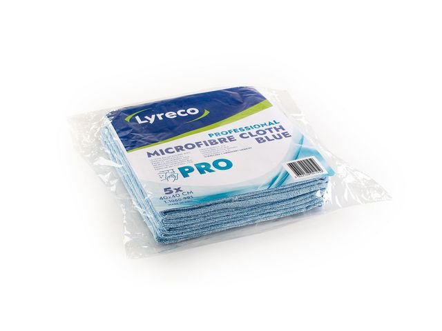 Microfiberduk LYRECO P 40x40cm blå 5/fp