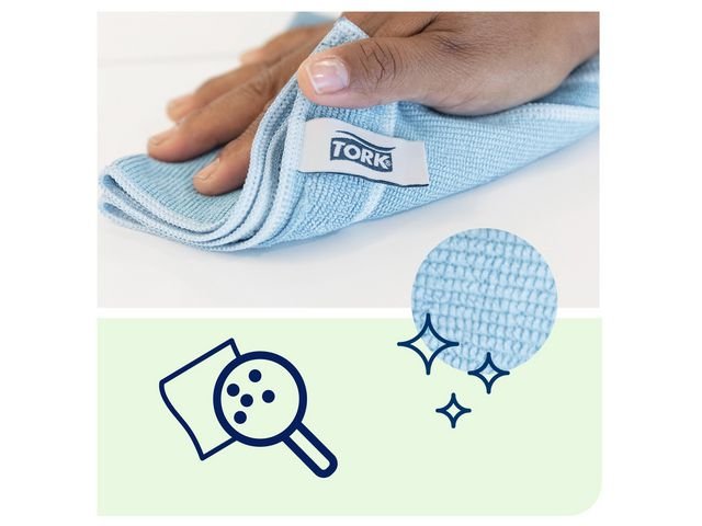 Microfiberduk TORK 30,5x30,5cm blå 6/fp