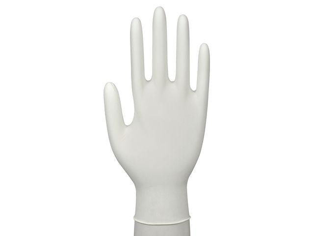 Nitrilhandske acc./pfri vit S 100/fp