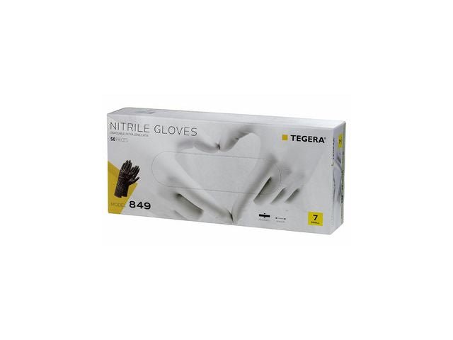 Nitrilhandske TEGERA 849 svart 10 50/fp