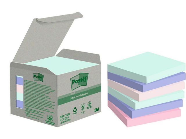 Notes POST - IT 100%recy 76x76 sort.f 6/fp